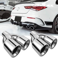 2* 2.5" In 3.5" Out Exhaust Tip Muffler For Mercedes Benz CLA180 CLA200 CLA250