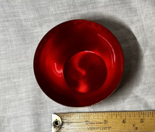 Cu-Pal X Kupferschale mit glänzend roter Innenseite ~ 4 9/16" Durchmesser - Bild 5 von 11