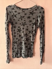 Hysteric glamour Sheer Long Sleeve Star Print Girl Size Free UK8-10