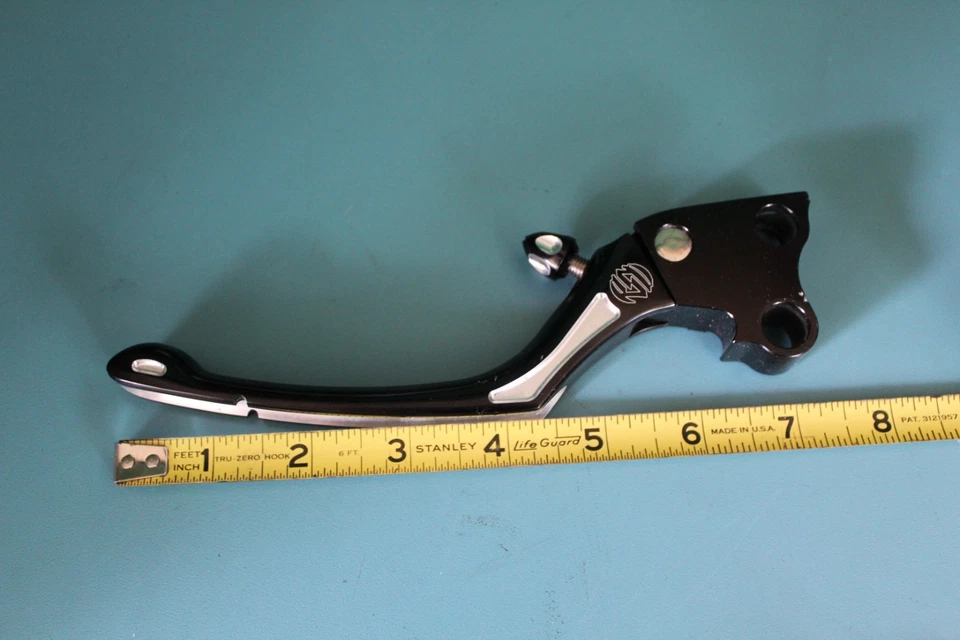 PALANCA DE EMBRAGUE Roland Sands Design RSD NEGRO CONTRASTE RECORTES ALUMINIO HARLEY Foto 2 de 4