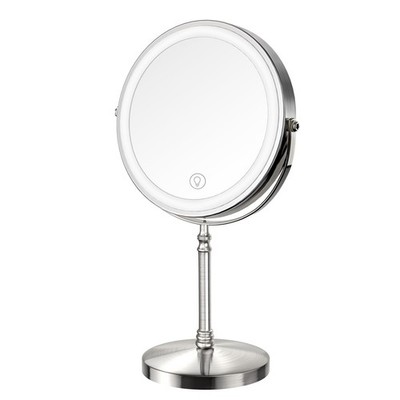 Makeup Mirror, Rechargeable Vanity Mirror with 3 Lights, 1X/10X