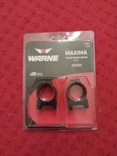 Warne Maxima 1" Low Scope Rings  Matte Picatinny Weaver 200M