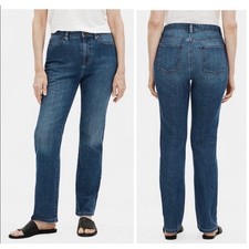 Eileen Fisher organic cotton straight leg mid rise Jeans size 4
