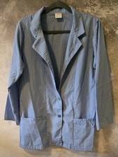 Blue Short Coat Fashion Seal Healthcare Large Doctor Nurse Lab Medical Pockets