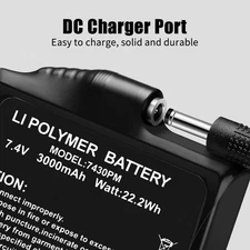 Rechargeable 7.4V 3000Mah Lithium Polymer Batteries 2Pcs Li-Polymer Heated Socks