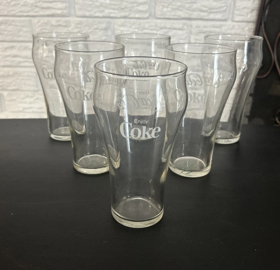 Juego de 6 vasos Coca Cola Libbey forma campana 16 OZ 6 pulgadas Foto 2 de 4