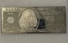 4 oz. .999 Silver Bar $100 Ben Franklin Note
