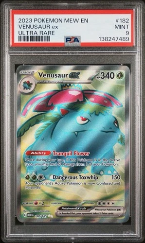 2023 POKEMON MEW EN-151 ULTRA RARE #182 VENUSAUR EX PSA 9