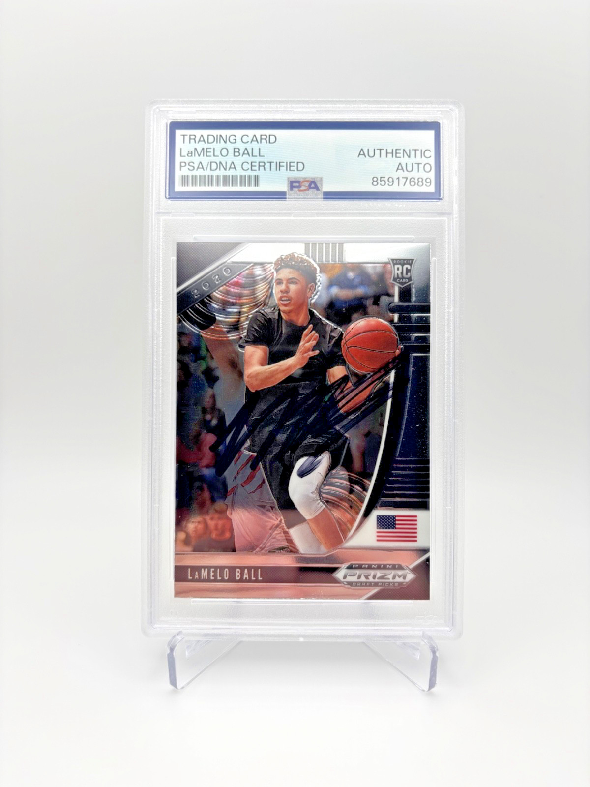 2020 Panini Prizm Draft Picks #3 Lamelo Ball Signed RC PSA Autograph 