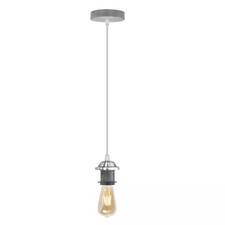 Image of Vintage E27 Ceiling Light Fitting Pendant Light Suspension Base Adjustable Metal