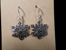 Sterling Silver Snowflake Earrings