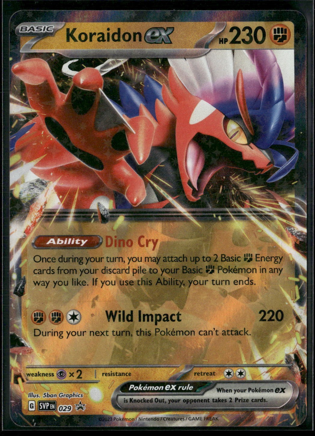 Pokemon - Koraidon ex 029 Black Star Promo Scarlet & Violet NM