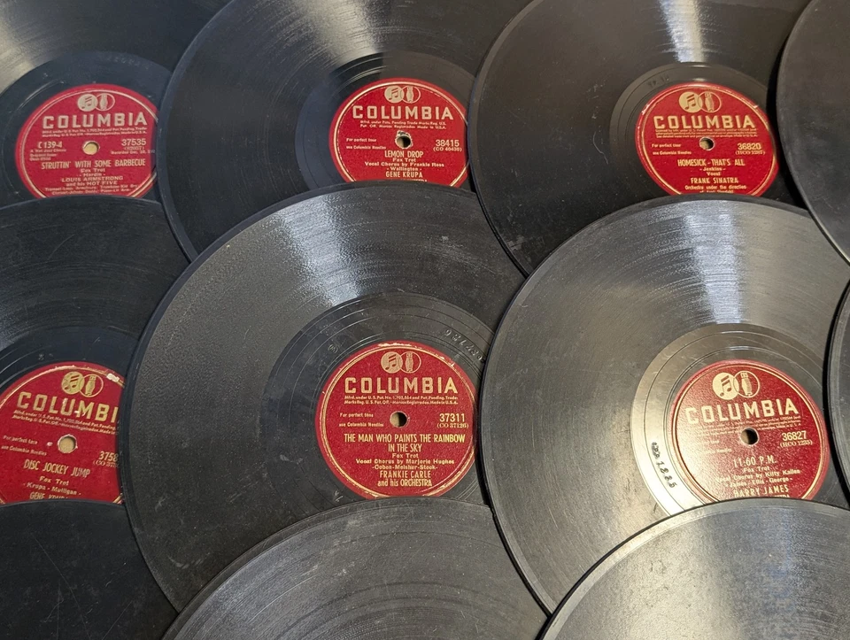 x63 BULK LOT Columbia Label Only 78 RPM Records Collection Large Mix Huge Job #3 - Image 3 of 4