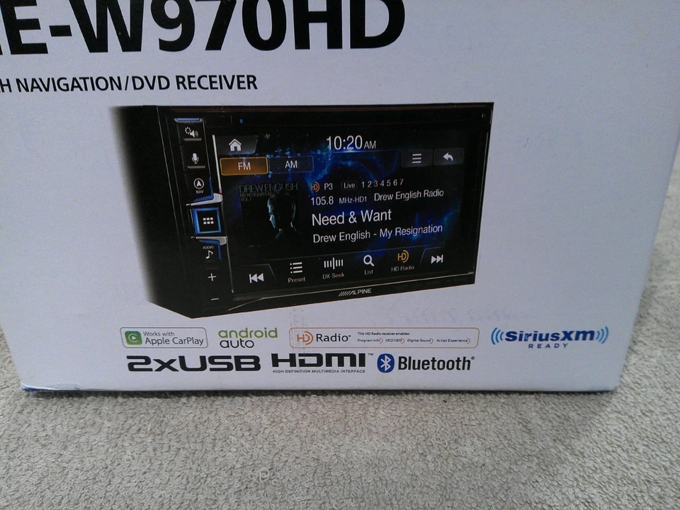 New Alpine INE-W970HD Navigation CD DVD Apple CarPlay Android Auto HD Radio - Image 2 of 4