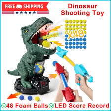 Dinosaur Shooting Toy for Boys Girl Movable Target Shooting Games W/48 Foam Ball