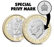 2023 NATIONAL FLOWERS TWO £2 POUND COIN BU - Crown Privy Mark - In stock