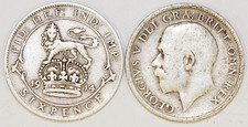 1911 to 1919 George V Sterling Silver Sixpence Your Choice of Date / Year