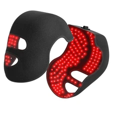LED Face Mask Light Therapy Wireless Anti-Aging Acne Red & Blue Rejuvenation