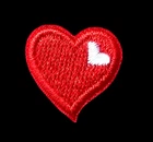 2 pieces of Red Heart iron on Patch, 3/4 x 1 inch FREE SHIPPING