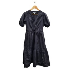 Dark Feminine Tiered Romantic Puff Sleeve Boho Cottagecore V-Neck Maxi Dress
