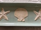 Shoreline Collection Seashell Starfish handle Serving Platter tray seafoam green — photo 3