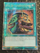 YuGiOh Pot of Extravagance Quarter Century Secret Rare RA01-EN059 1st Edition