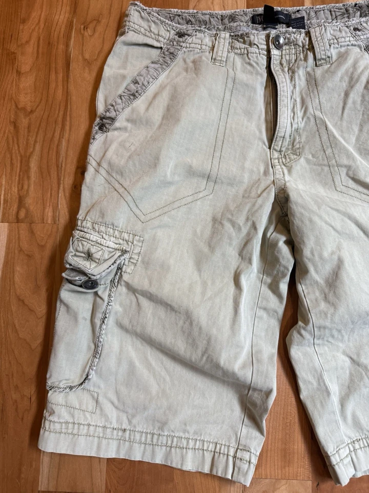 INC International Concepts Cargo Shorts Mens 30 Tan Cotton Regular Fit Pockets - Image 3 of 4