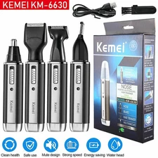 Kemei 4in1 Nose Trimmer Hair Beard Eyebrow Rechargeable Electric Nose Trimmer