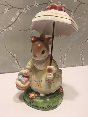 Avon Vintage Easter  Cherished Moments - ''COME RAIN OR SHINE'' Bunny Figure