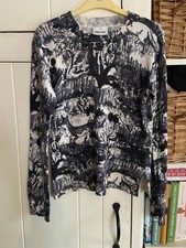 Bimba Y Lola Damen Pullover Kaschmir Wolle Animal Print Small