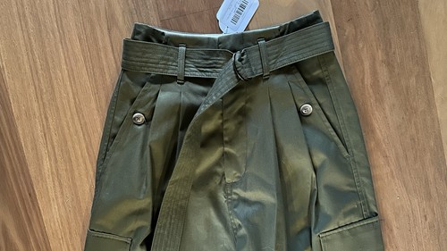 BASSIKE khaki pleat front Cargo pants - size 00 6 - 8 new with tag - Picture 4 of 7