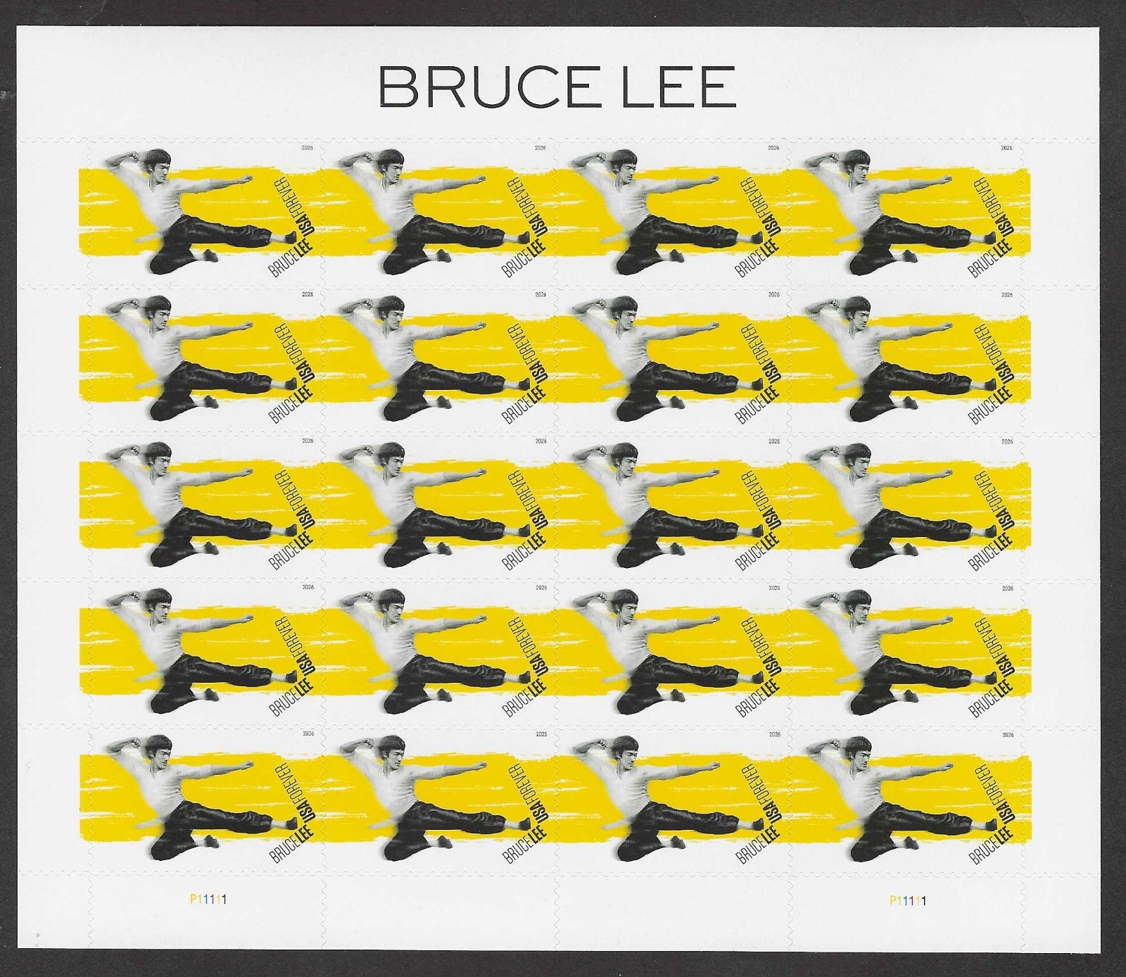 #6055 Bruce Lee (forever) 2026 Issue-MNH Sheet of 20