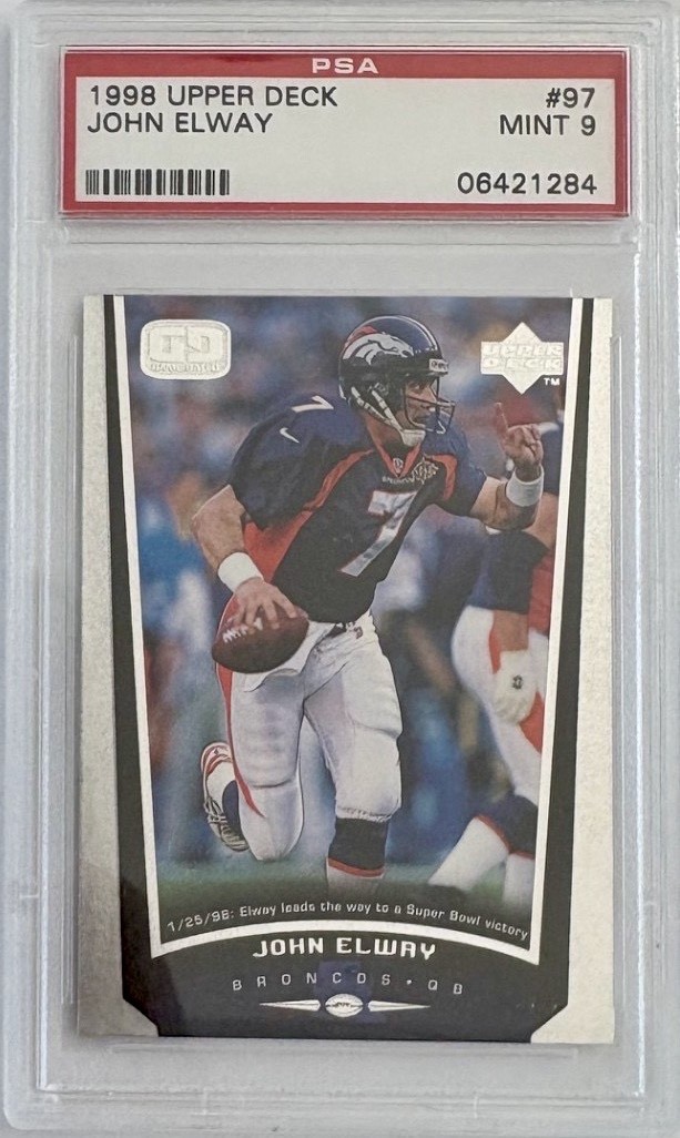 1998 Upper Deck #97 John Elway PSA 9 POP 7 Denver Broncos HOF