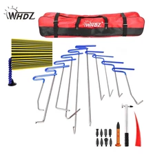 24Pcs WHDZ Paintless Dent Repair Tool Kits Car Puller Rod Hammer Lighting Board