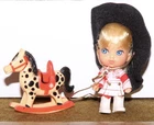 Vintage Mattel Liddle Kiddles Calamity Jiddle Doll & Horse #3506