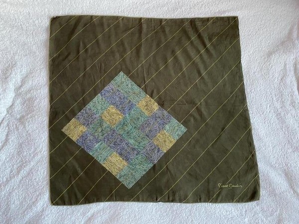 Women Pierre Cardin Scarf Brown Silk One size