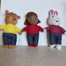 Arthur and Friends Plush Toy Set of 3 DW Buster Francine Arthur stuffed dolls