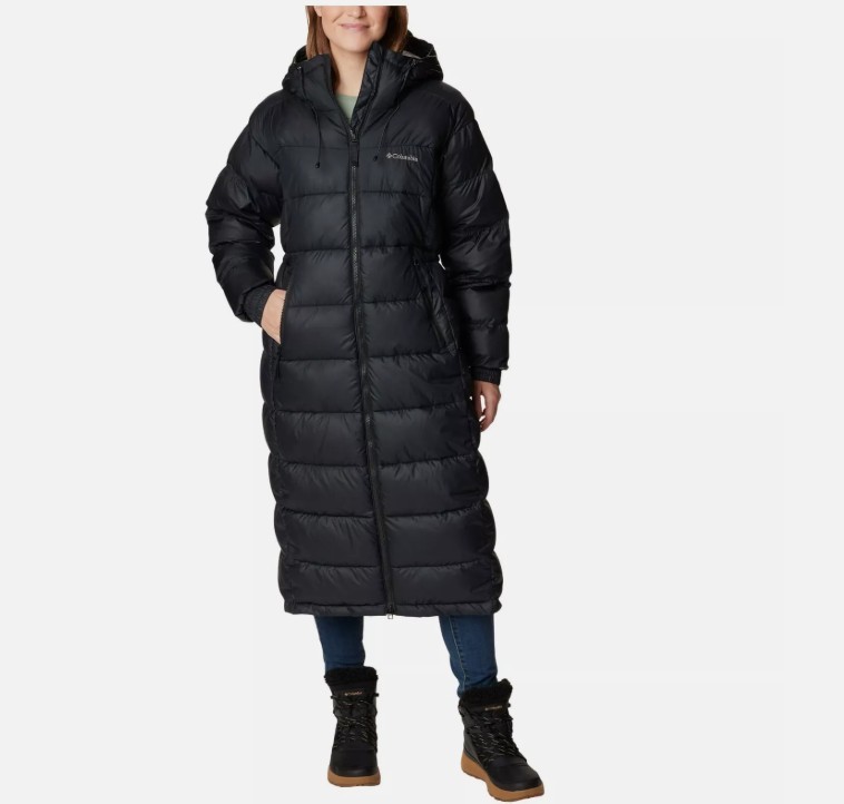 Chaqueta aislante larga negra Columbia Pike Lake II para mujer XL NUEVA CON ETIQUETAS ÚLTIMA