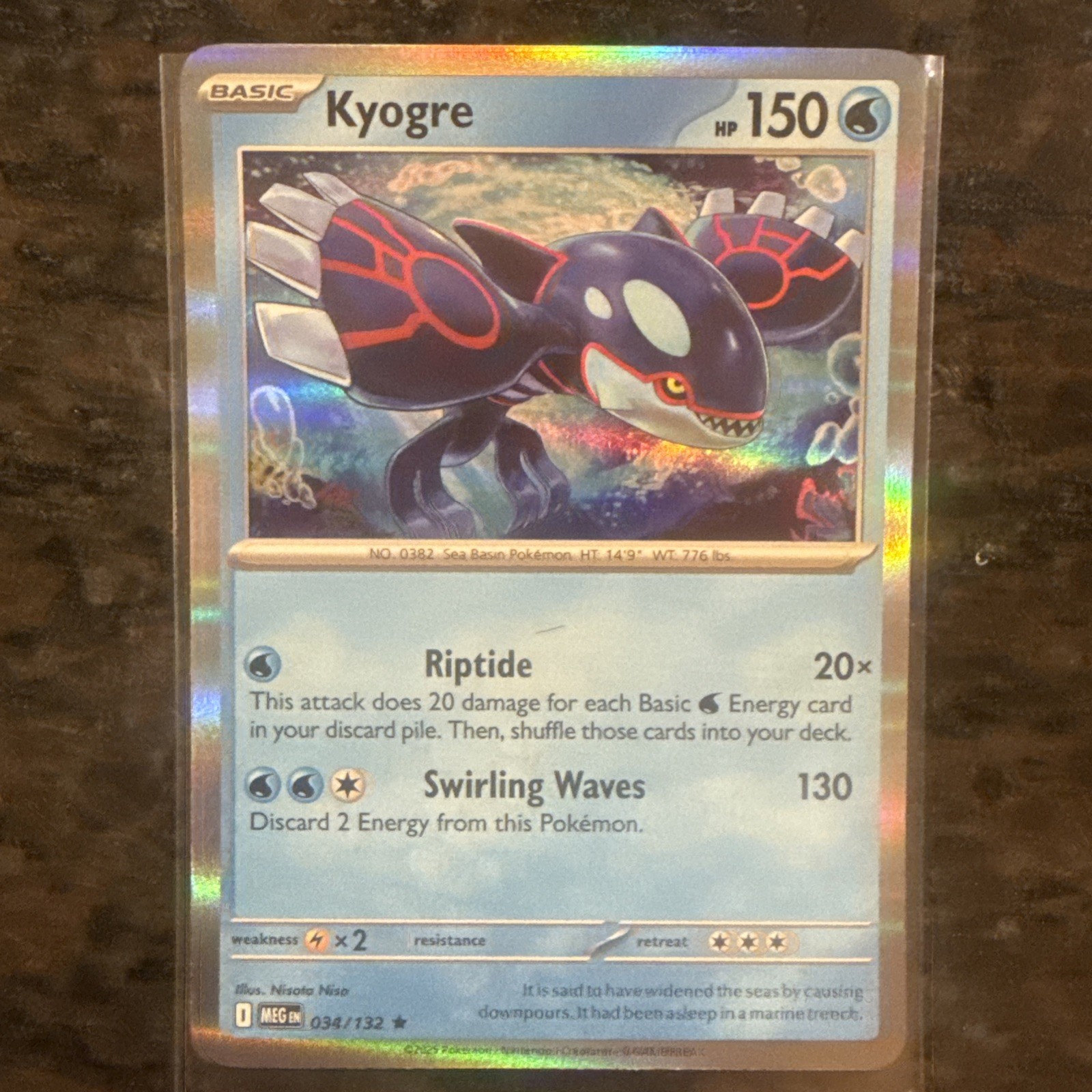 Pokemon Kyogre (34/189) Mega Evolution NM REVERSE HOLO