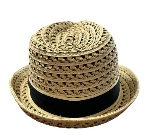 Tommy Bahama Shade Maker Fedora/Panama Straw Hat Tan Size Medium Toyo Blend EUC - Picture 8 of 14
