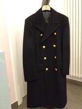 Pastrano Marina Militare Italiana Marzotto Vintage Cappotto Lana Doppio Petto 48