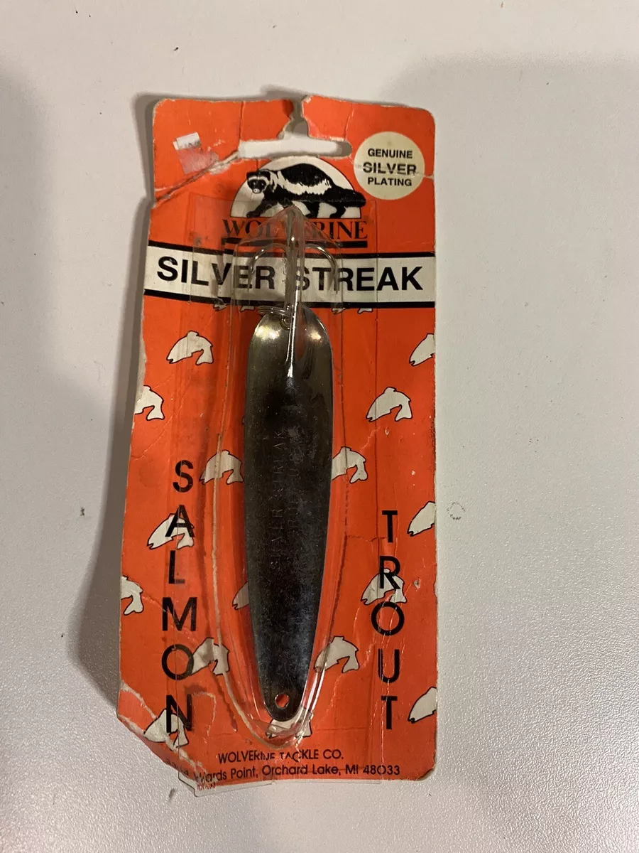 Vintage Silver Streak Fishing Spoon Lure Made In Detroit Detroit Salmon  Trout