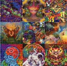Psychedelic Characters X9 Blotter Art perforated sheet paper psychedelic art