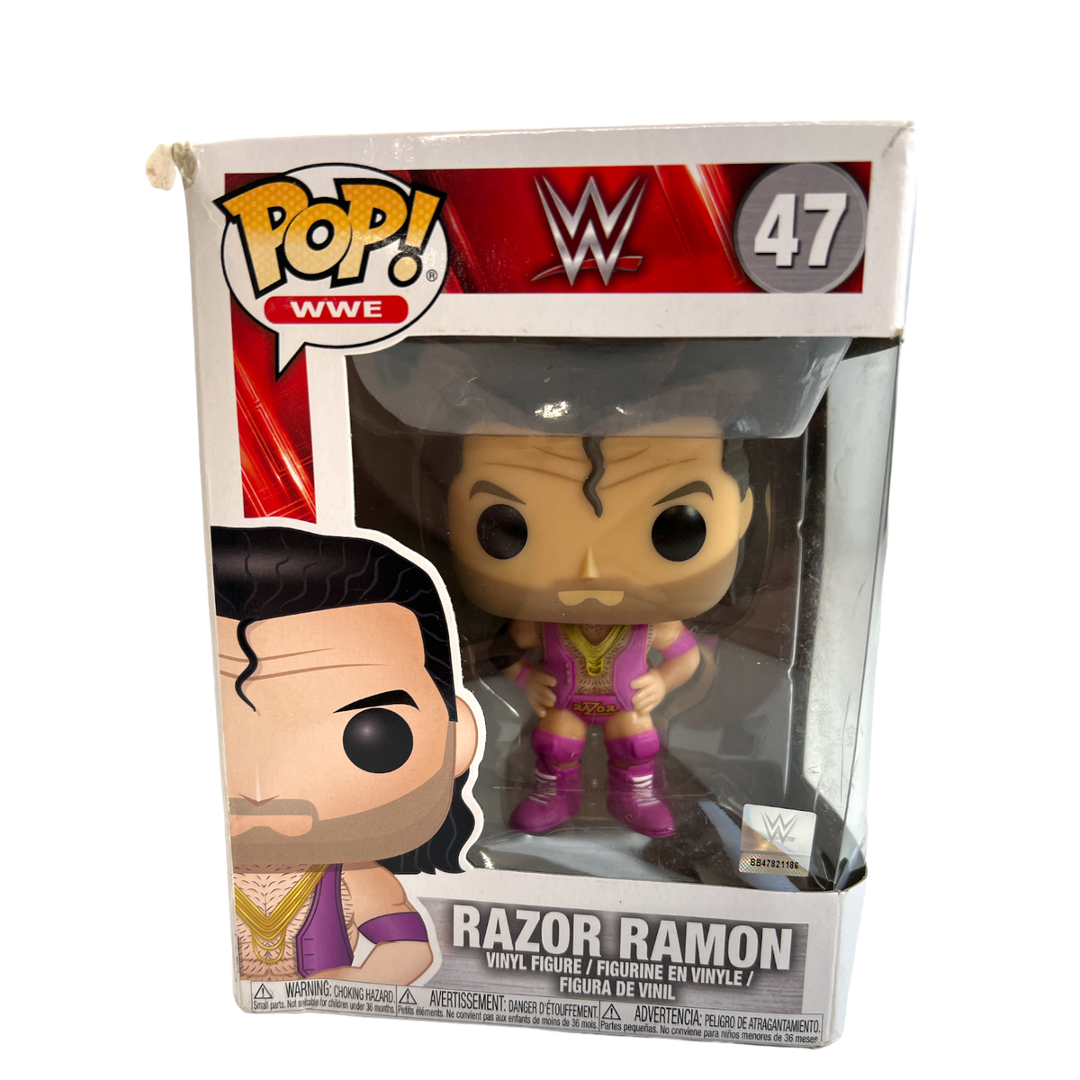 Funko Pop WWE Razor Ramon #47 Figure Scott Hall NWO 2017 Damaged Box
