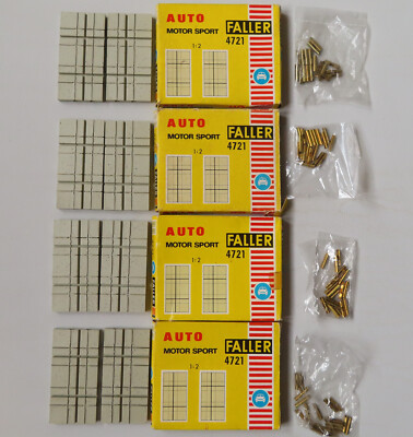 4 x Faller AMS 4721 - Kreuzung einspurig/zweispurig, 4-spurige Kreuzung #DEZ3142