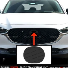For Mazda 3 2019-2025 Smoke PreCut Tint Overlay Decal ppf Vinyl on Front Emblem