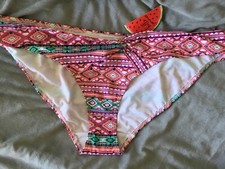 Matalan - Pink Green White Pattern Bikini Bottoms SIZE 22 - BNWT
