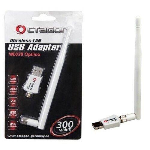 OCTAGON WL038 Wireless LAN USB 2.0 Adapter 300 Mbit/s +5dB  - Afbeelding 1 van 4