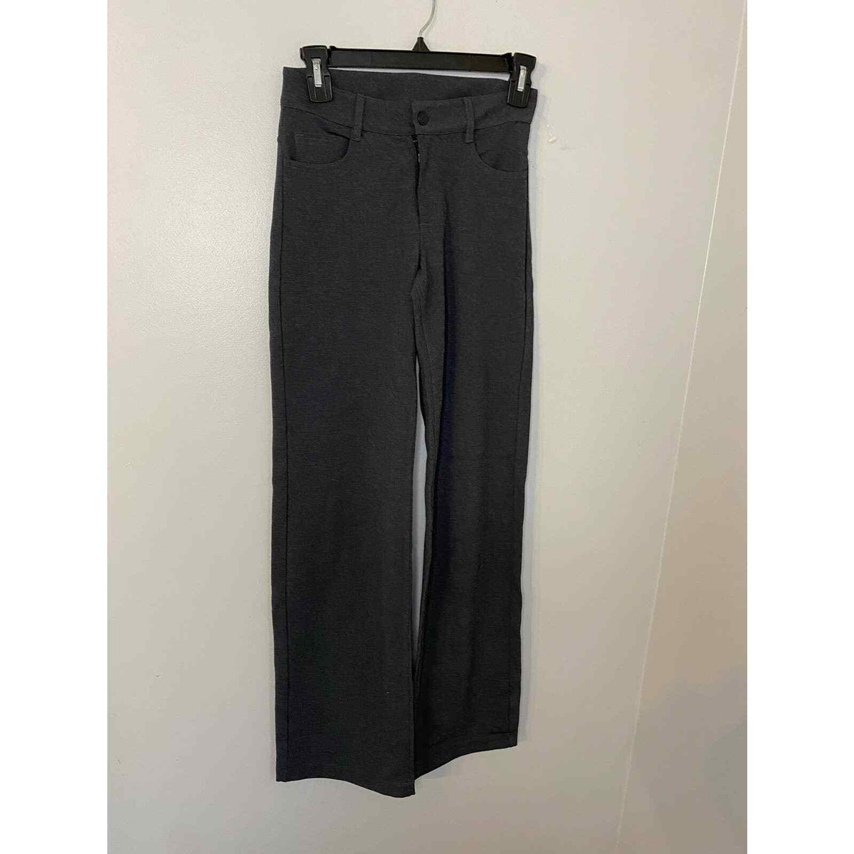 Athleta Womens Gray Yoga Activewear Gym Hiking Pants Size Snap