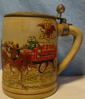 Vintage - 1980 - BUDWEISER - LIDDED Christmas Stein ** | eBay